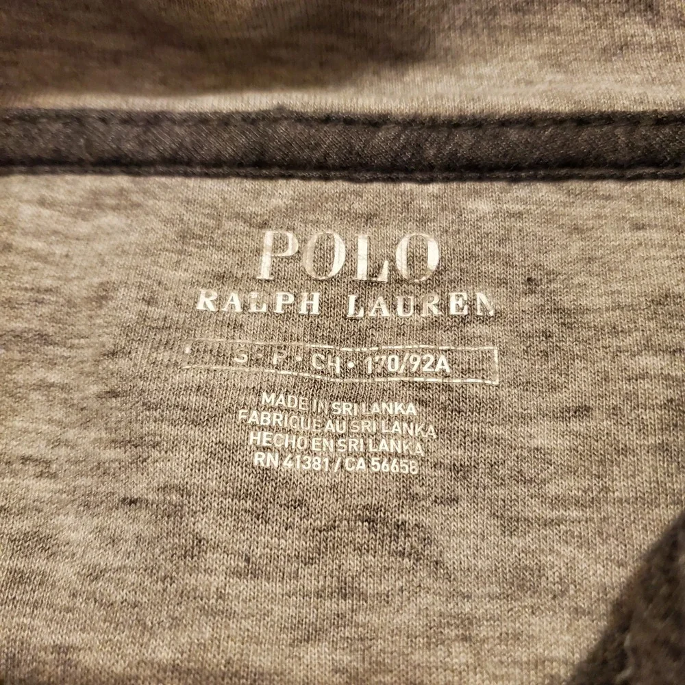 Polo Ralph Lauren Sweater Men Small Gray Half Zip Pullover Casual‎ Preppy
